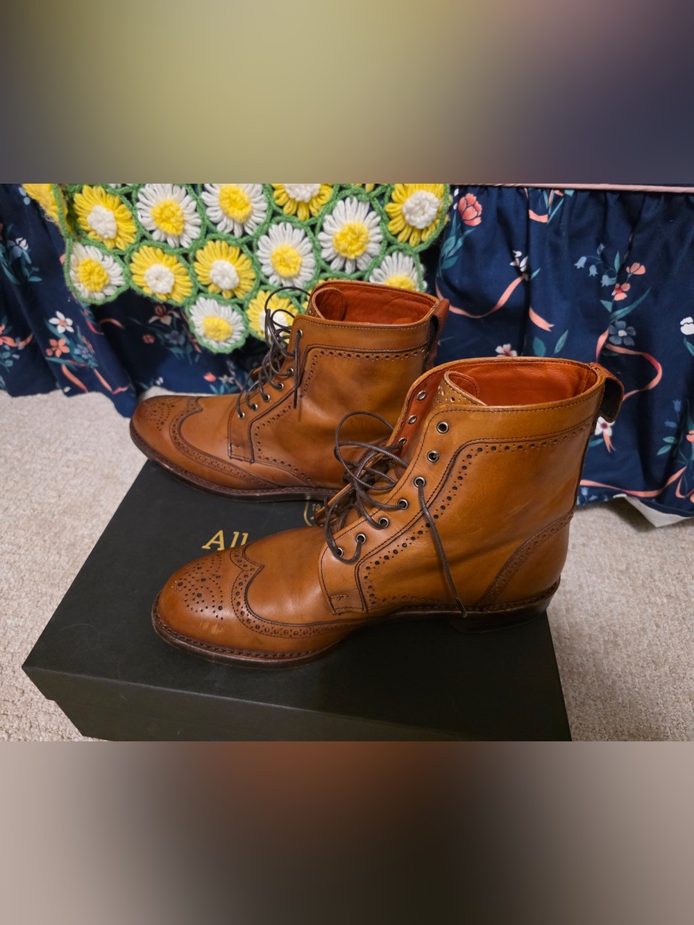 Allen Edmonds Dalton Wingtip Walnut Size 11D Boots